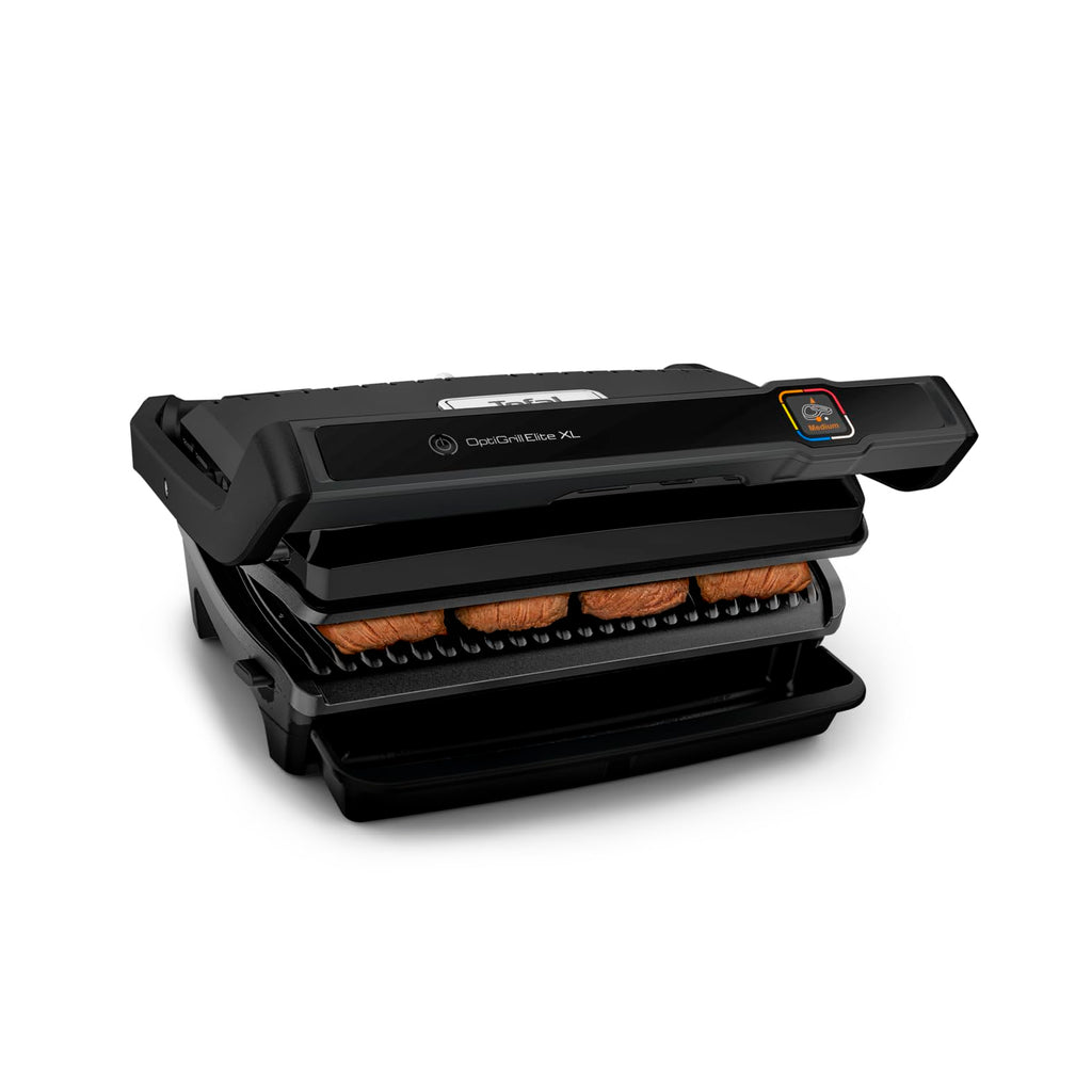 OptiGrill Elite XL Kontaktgrill mit automatischer Garzeitanpassung, 16 Programmen und Grillboost-Funktion, für bis zu 8 Personen