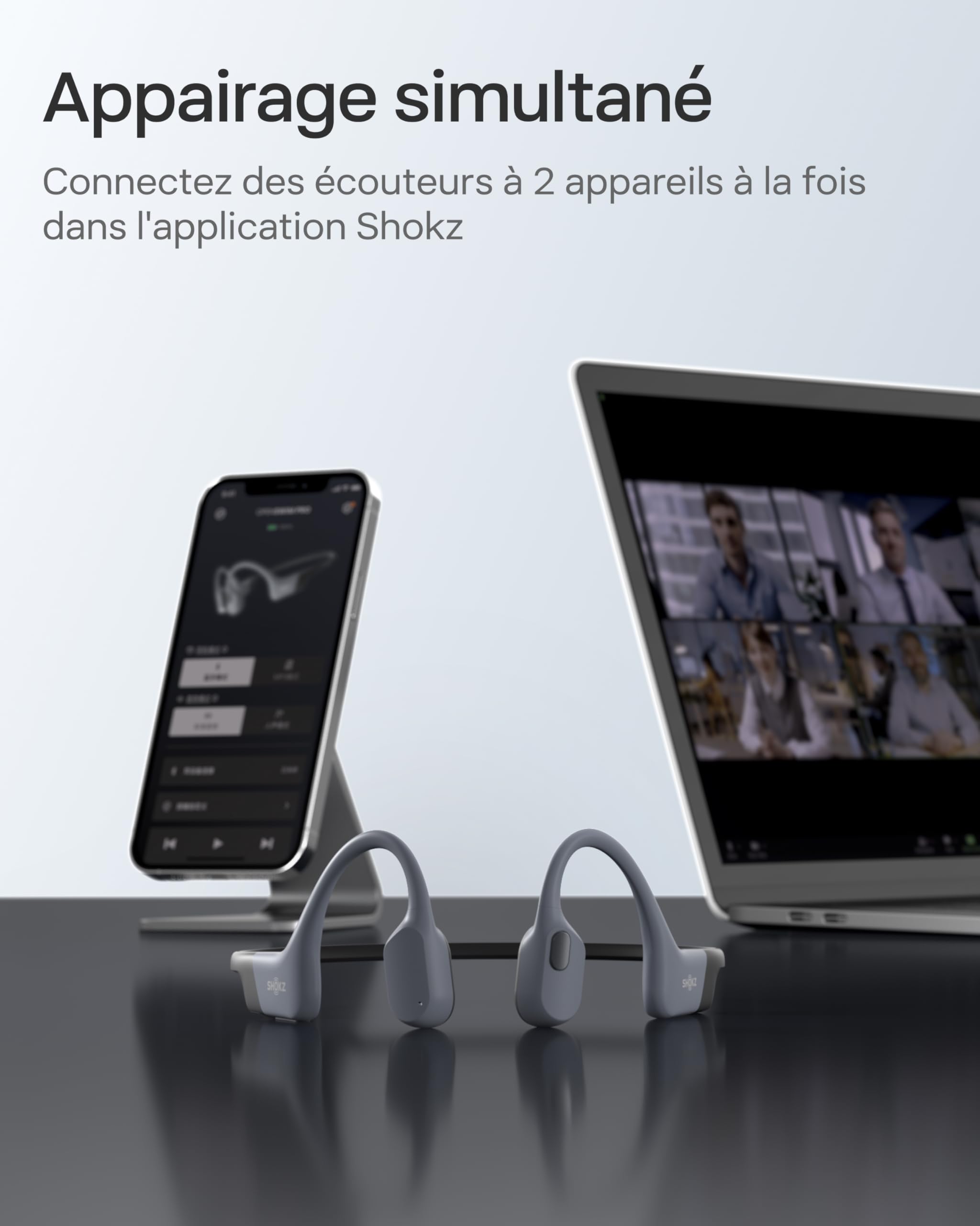 Casque à conduction osseuse OpenSwim Pro Bluetooth 5.4 IP68 avec stockage MP3 32 Go et autonomie 9 h