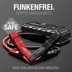 Starthilfe Powerbank 2000A für Benzin bis 8,0L und Diesel bis 6,0L, 12V Lithium mit Powerbank-Funktion und LED-Lampe