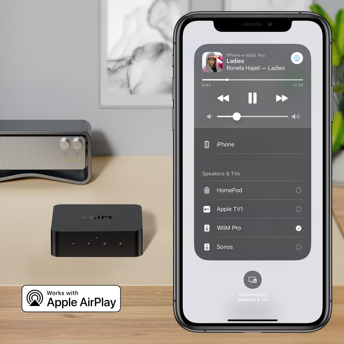 Musik-Streamer ASR002 für Stereoanlagen mit AirPlay 2 Spotify Connect Hi-Res 192 kHz 24 Bit WLAN und Ethernet