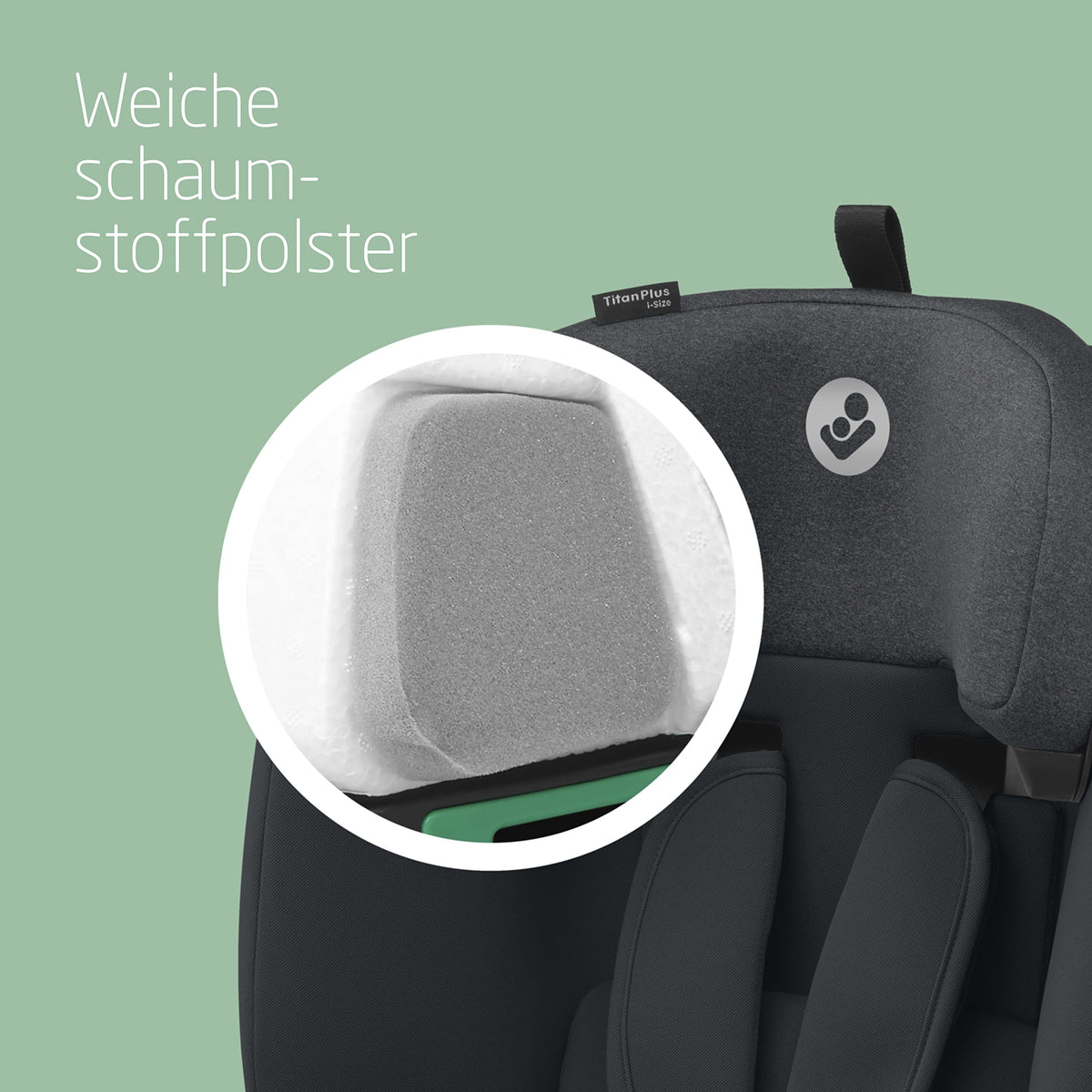 Kindersitz mitwachsend i-Size 76-150 cm, Titan Plus, ISOFIX mit Top-Tether, G-CELL-Seitenaufprallschutz, 4 Liegepositionen, 11-fach verstellbare