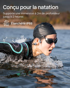 Casque à conduction osseuse OpenSwim Pro Bluetooth 5.4 IP68 avec stockage MP3 32 Go et autonomie 9 h
