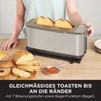 3-in-1 Toaster und Elektrogrill mit Deckel, 7 Kochfunktionen, für Toast, Bagel, Panini und Sandwiches, Stone Gold