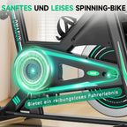 Heimtrainer Fahrrad mit 0-100% Widerstand, LCD-Display und Tablet-Halterung, bis 160 kg, 15 kg Schwungrad