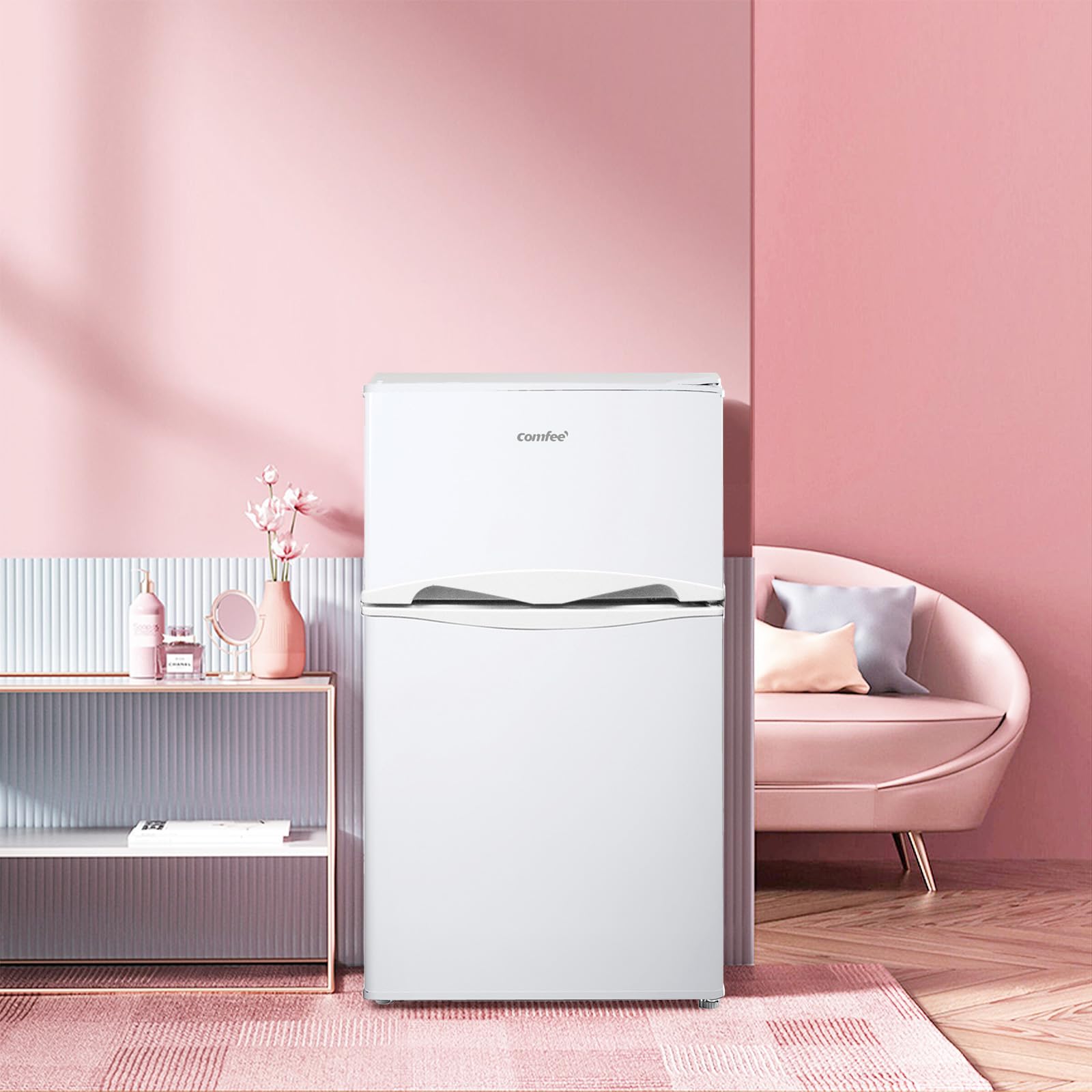 Réfrigérateur Congélateur Combiné 87L RCT87WH2(E) 2 Portes Avec Éclairage Intérieur et Porte Réversible