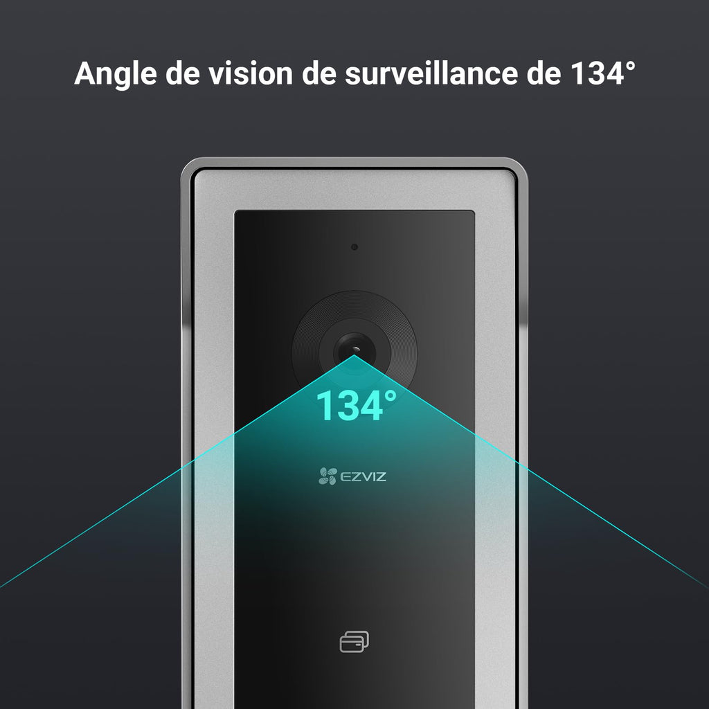 Visiophone connecté WiFi CP5 écran tactile 7 pouces installation 2 fils 1080p audio bidirectionnel vision nocturne