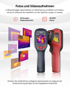 Wärmebildkamera E02 mit SuperIR 240 x 240 IR-Auflösung und visueller Kamera, 20 Hz, -20 °C bis 400 °C