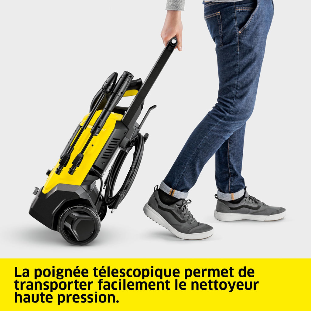 Nettoyeur haute pression K 4 FJ Home 130 bar débit 420 l/h avec pistolet HP lance Vario Power rotabuse buse à mousse et Home Kit