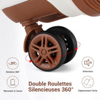 Set de 6 valises rigides de voyage 55 65 74 cm 4 roulettes avec vanity case et sac de voyage pliable