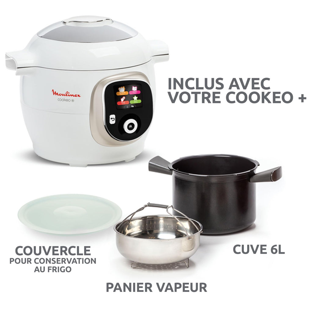 Multicuiseur intelligent Cookeo CE85CA10 6 L 1600 W avec écran tactile recettes intégrées et application de cuisson