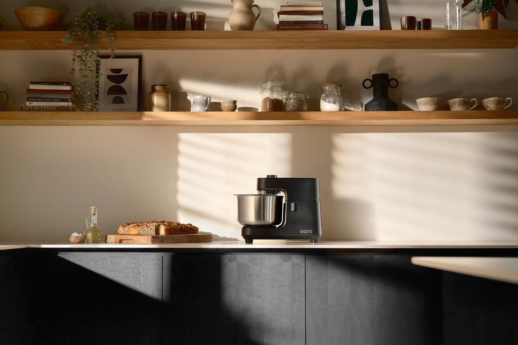 Spiralknetmaschine 4,8 L mit 300 W und 20 Geschwindigkeitsstufen, Teigmaschine für Pizza- und Brotteig
