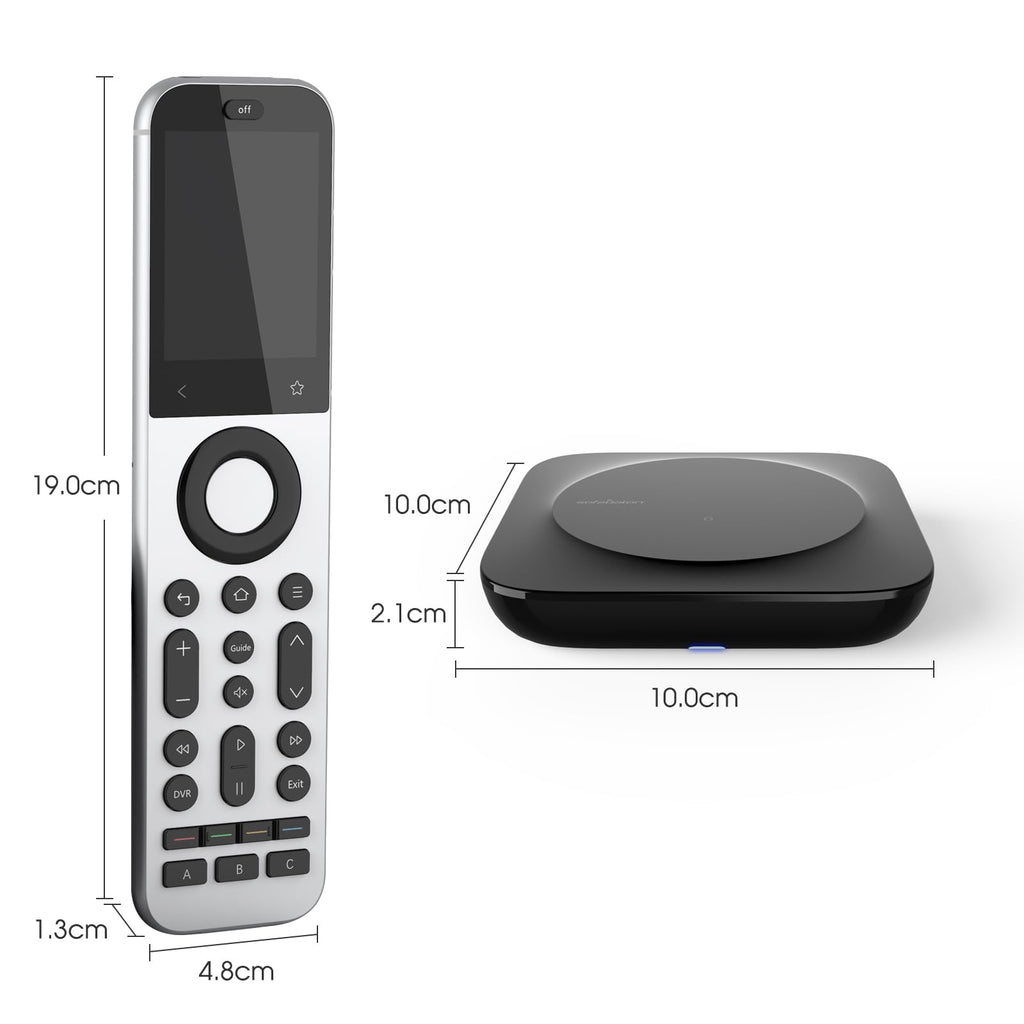 Universalfernbedienung mit Hub und Ladestation, für bis zu 49 IR-, Bluetooth- und WLAN-Geräte, Modell X2