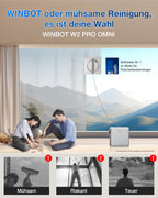 Fensterputzroboter WINBOT W2 PRO Omni mit 6-in-1 Multifunktionsstation und 12-stufigem Schutzsystem, weiß