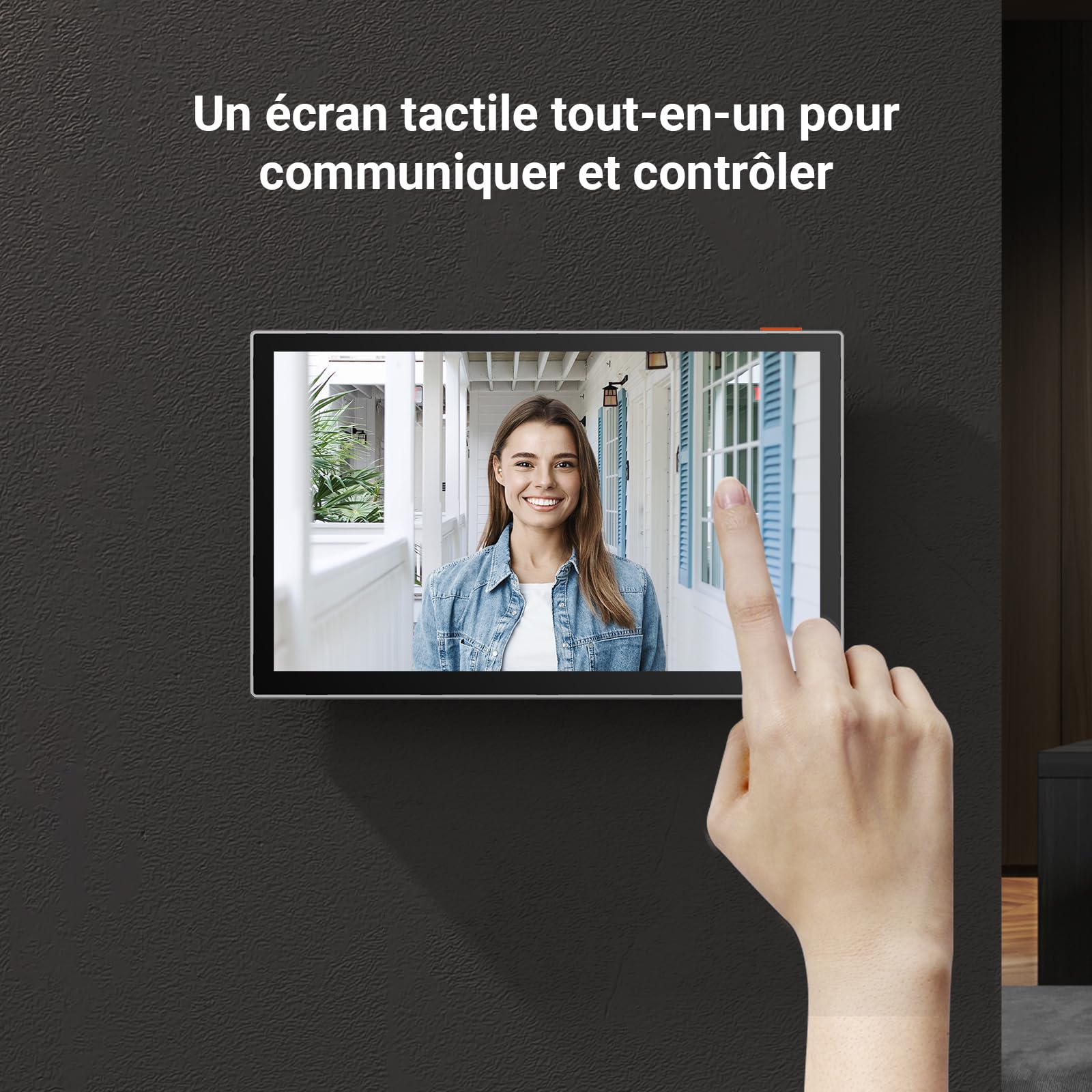 Visiophone connecté WiFi CP5 écran tactile 7 pouces installation 2 fils 1080p audio bidirectionnel vision nocturne