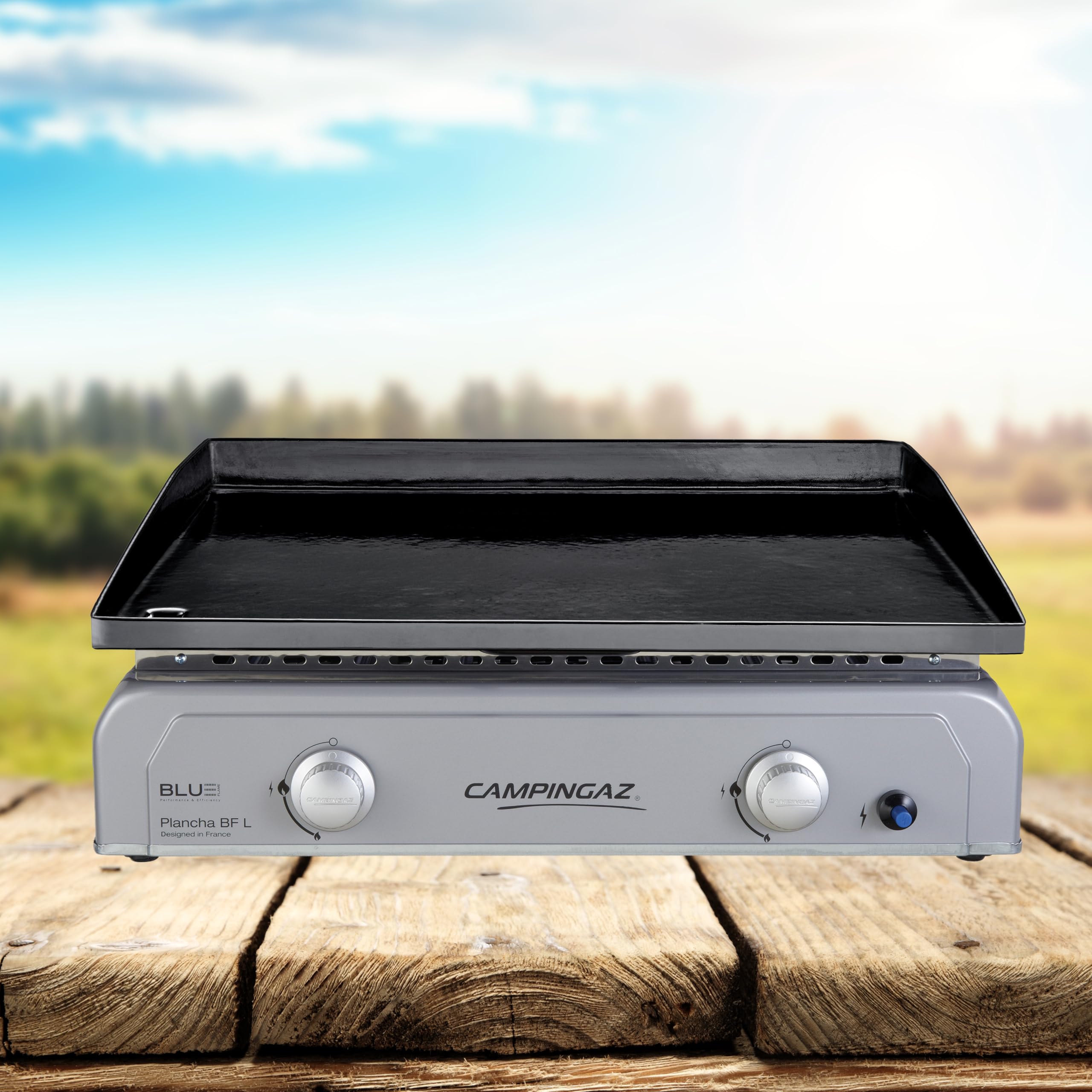 Plancha gaz BF L Blue Flame 6000 W avec plaque de cuisson extra large 65 x 50 cm