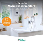Elektronischer Durchlauferhitzer VED E 21/8, druckfest, 21 kW, 400 V, gradgenaue Auslauftemperatur, stufenlos einstellbar mit Digitalanzeige