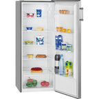 Kühlschrank ohne Gefrierfach 242 L, 143 cm hoch, Energieklasse E, 0 °C bis +8 °C, leise 40 dB, inox