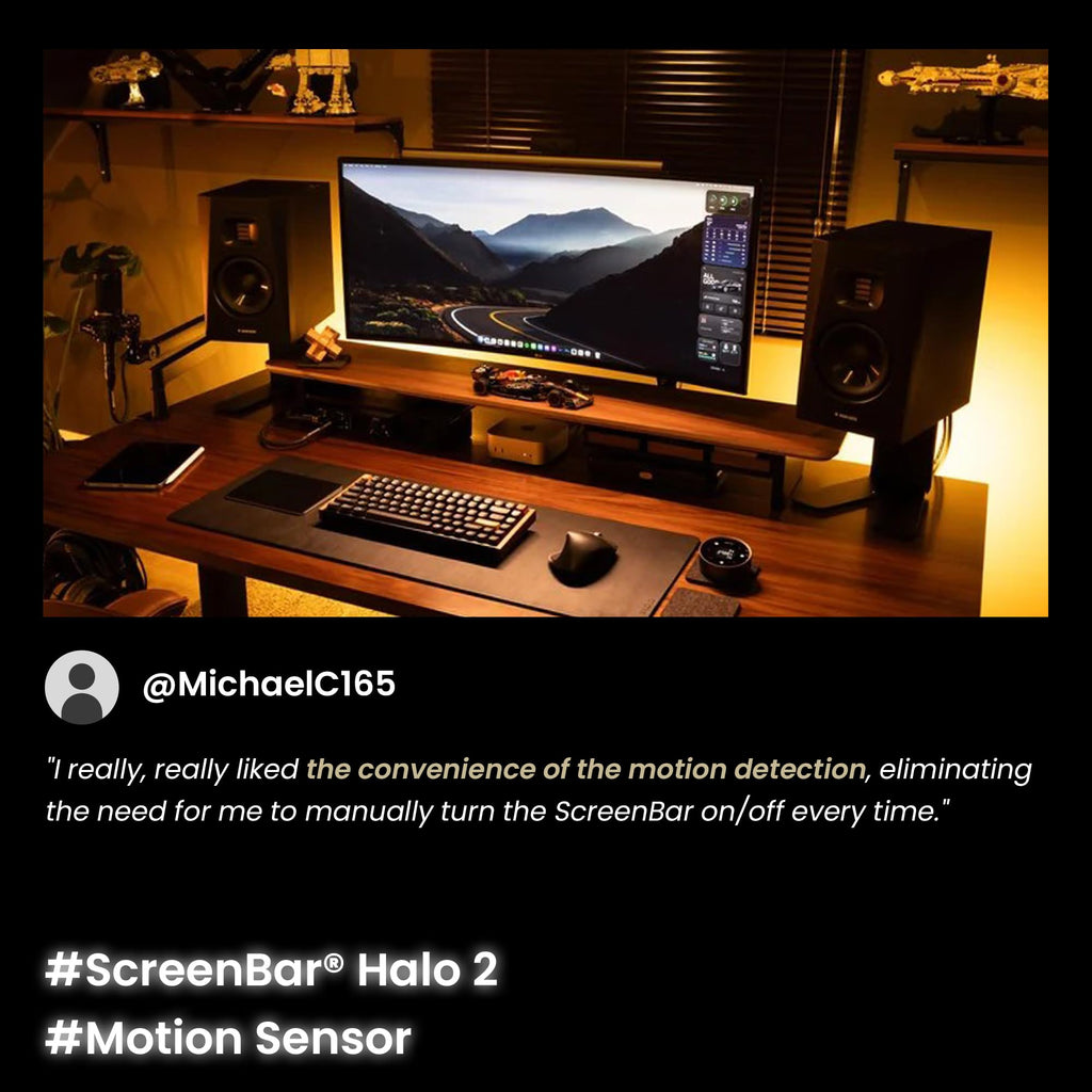 Lampe LED pour écran PC ScreenBar Halo 2 télécommande sans fil luminosité et température de couleur réglables USB