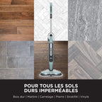 Balai vapeur Steam Mop S8201EUCP 1120W avec tampons rotatifs microfibres réservoir 350ml pour sols durs