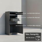 Freistehender Paketbriefkasten XXL mit Paketfach und Briefkasten, abschließbar, anthrazit, 112 cm hoch, inkl. 2 Schlüssel pro Schloss und Bodendübel