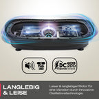 Vibrationsplatte mit leiser Motor, 180 Stufen und 7+1 Programmen inkl. Yoga, Bluetooth-Lautsprecher und Fernbedienung