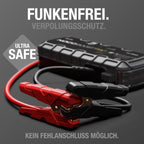 Starthilfe Powerbank 3000A für Benzin bis 9,0L und Diesel bis 7,0L, 12V Lithium mit LED und USB-C