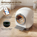 Litière chat autonettoyante automatique Pura Max 90L avec contrôle APP WiFi bac à litière pour plusieurs chats entrée basse