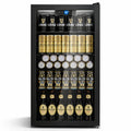 Getränkekühlschrank 86 L freistehend mit 4 verstellbaren Ablagen digitaler Temperaturregelung 1–18 °C LED-Beleuchtung und Frostfrei