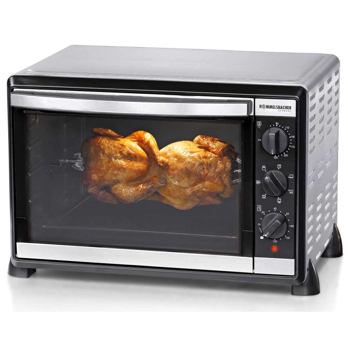 Back & Grill Ofen BG 1805/E, 42 Liter Edelstahl, 7 Heizarten, 80-230 °C, mit Drehspieß und Zubehör