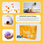 Luftbetriebenes STEM-Spielzeug mit Turbine und modularen Röhren für Kinder ab 3 Jahren, inklusive 20 Schaumstoffbälle