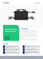 Mikrowechselrichter HMS-2000-4T für 4 Solarmodule, 2000 VA mit 2400 W Spitzenleistung und IP67 für Balkonkraftwerk