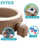 Spa gonflable 6 places Pure Spa Sahara 28428EX avec 140 diffuseurs à bulles panneau de contrôle digital et alimentation électrique 240 V