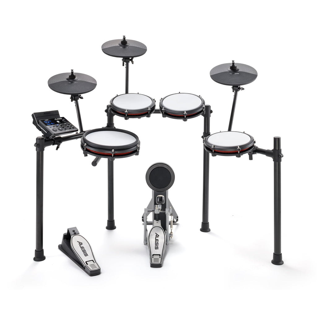 Kompaktes E-Drum Set Nitro Max mit 8-teiligem Mesh-Kit, Drum-Modul, Bluetooth und 10"""" Snare