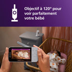 Écoute bébé vidéo SCD951/26 caméra HD 1080p Wi-Fi vision nocturne infrarouge audio bidirectionnel détecteur de sons
