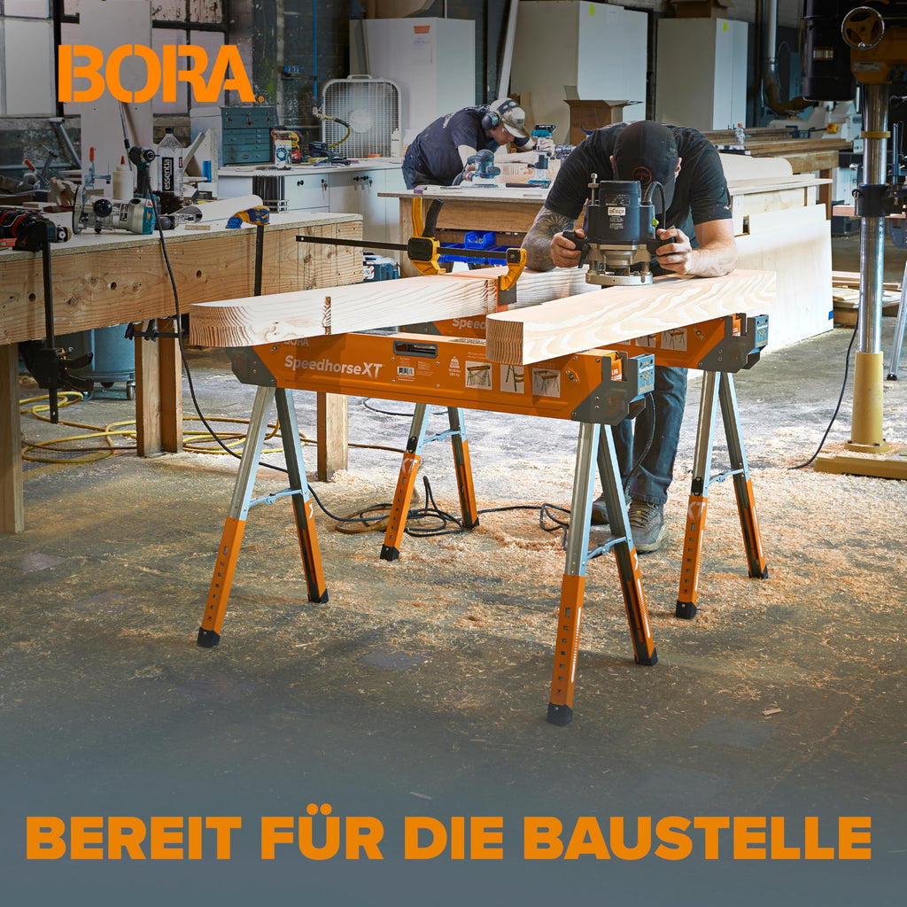 Arbeitsböcke höhenverstellbar 2er Set Speedhorse XT PM-4550T, klappbar bis 91 cm, 680 kg pro Bock