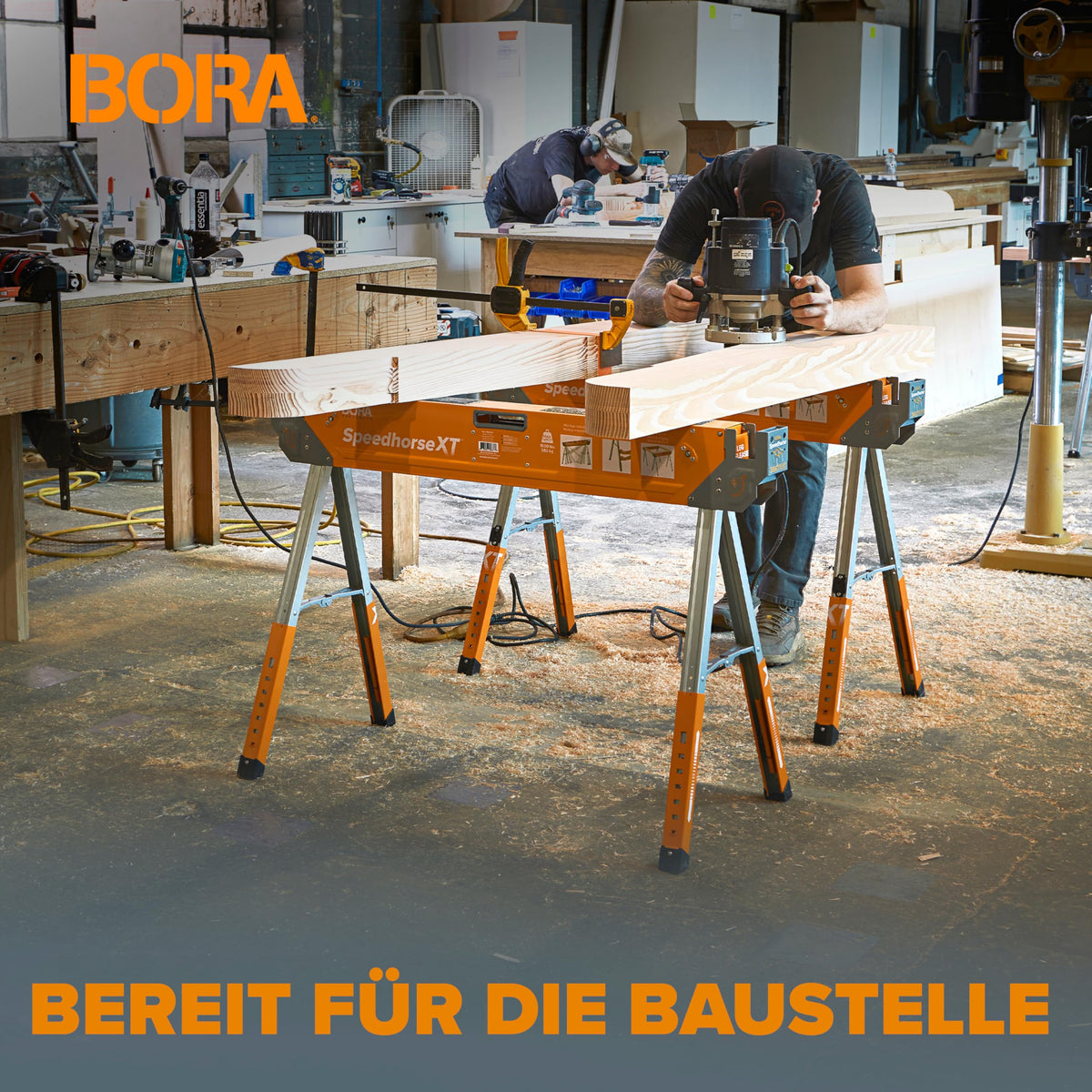 Arbeitsböcke höhenverstellbar 2er Set Speedhorse XT PM-4550T, klappbar bis 91 cm, 680 kg pro Bock