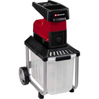Elektro-Leisehäcksler GC-RS 60 CB mit 2800 W und 45 mm Aststärke, Schneidwalze, Drehrichtungsumschalter und transparenter 60 L Fangbox