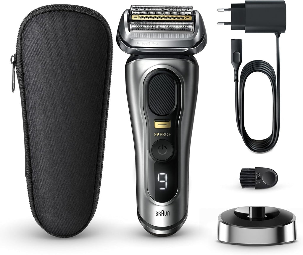 Elektrorasierer Series 9 Pro+ 9517s für Herren mit ProTrimmer, 60 Min Akkulaufzeit, für Nass- und Trockenrasur, inkl. Reiseetui und Reinigungsbürste