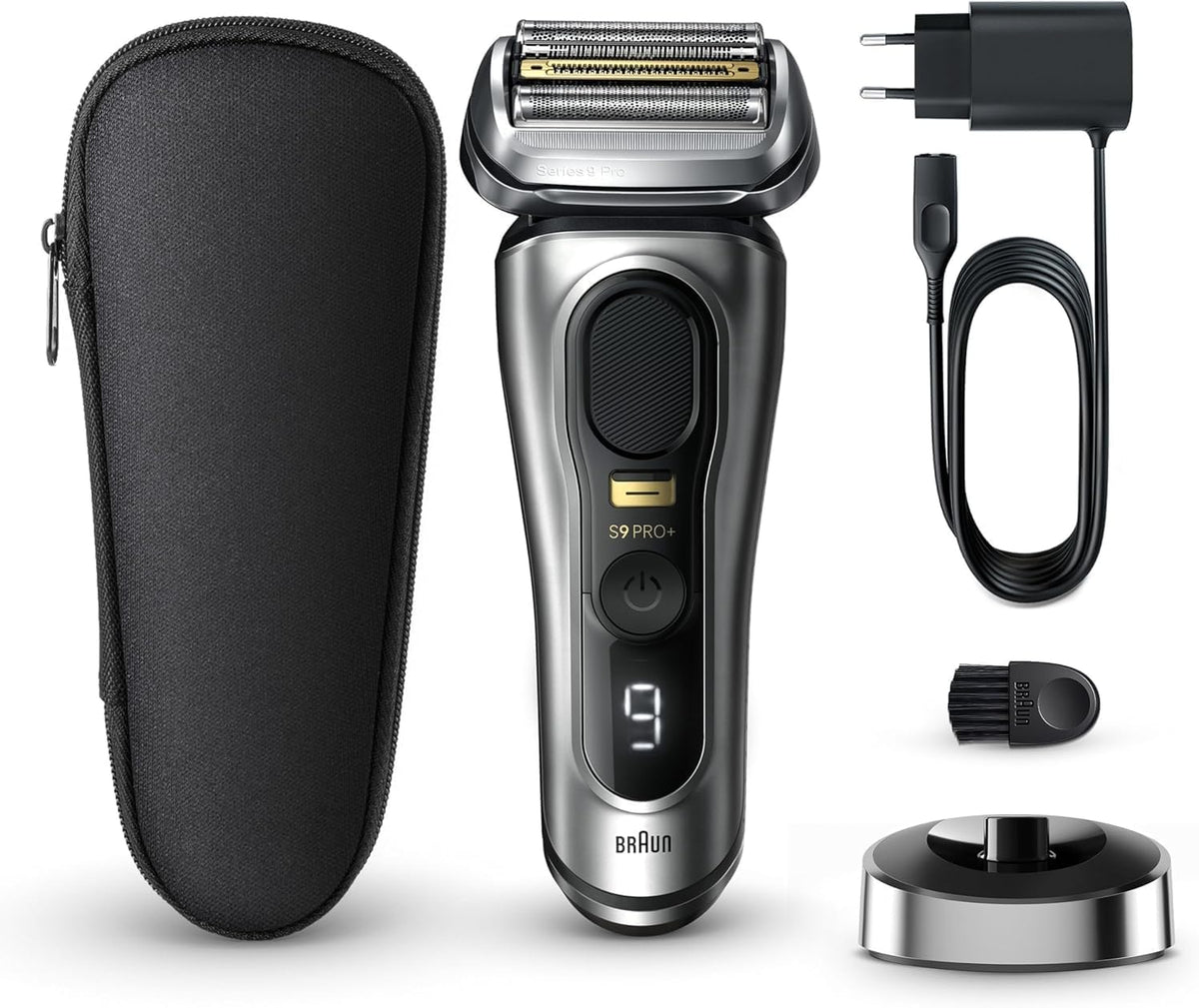 Elektrorasierer Series 9 Pro+ 9517s für Herren mit ProTrimmer, 60 Min Akkulaufzeit, für Nass- und Trockenrasur, inkl. Reiseetui und Reinigungsbürste