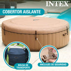 Spa gonflable 6 places Pure Spa Sahara 28428EX avec 140 diffuseurs à bulles panneau de contrôle digital et alimentation électrique 240 V
