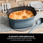 Multikocher 8-in-1 mit 8 l Fassungsvermögen für bis zu 8 Portionen, 1200 W, antihaftbeschichteter und spülmaschinenfester Kochtopf, in Meersalzgrau
