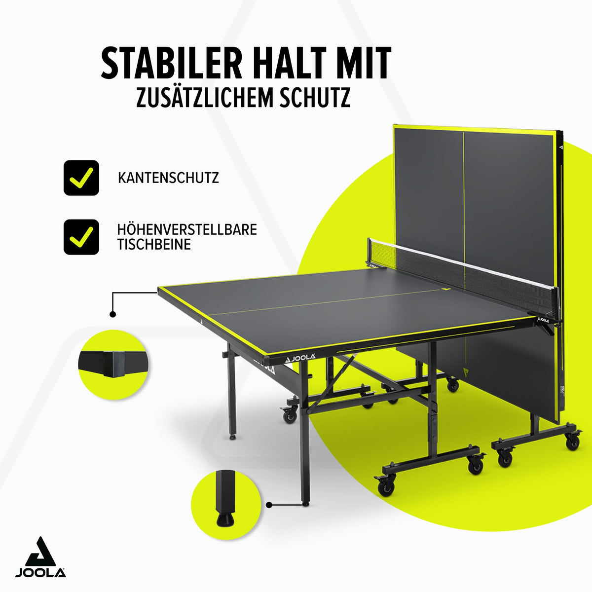 Indoor Tischtennisplatte klappbar Inside J15 274 x 152,5 x 76 cm 15 mm Plattenstärke Metallrahmen Netz