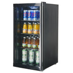 Réfrigérateur à boissons GPC1088 88L porte en verre réversible éclairage LED refroidissement statique