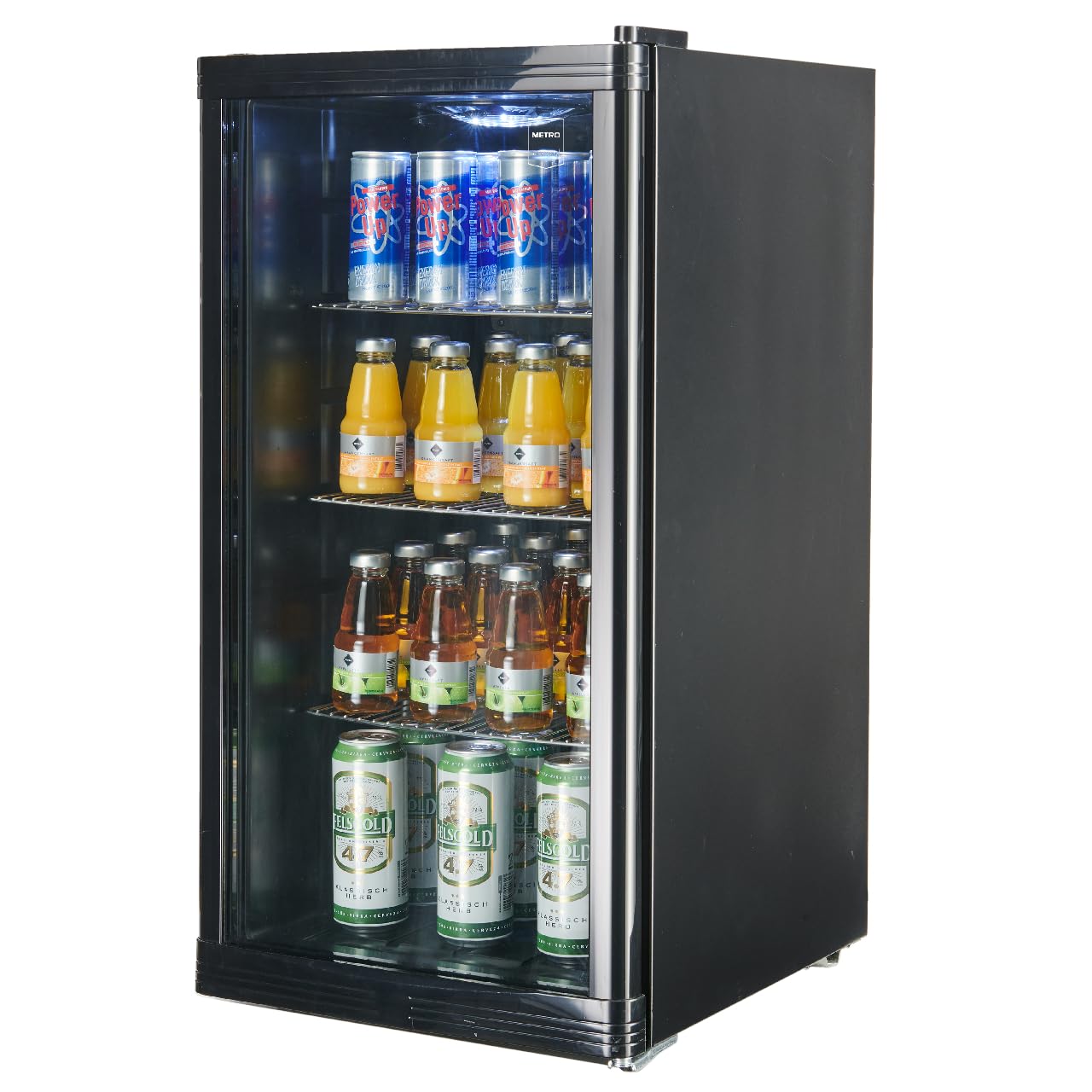 Réfrigérateur à boissons GPC1088 88L porte en verre réversible éclairage LED refroidissement statique