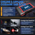 Valise diagnostic auto K7 OBD II écran 7 pouces codage ECU fonctions bidirectionnelles 31 services diagnostic tous systèmes