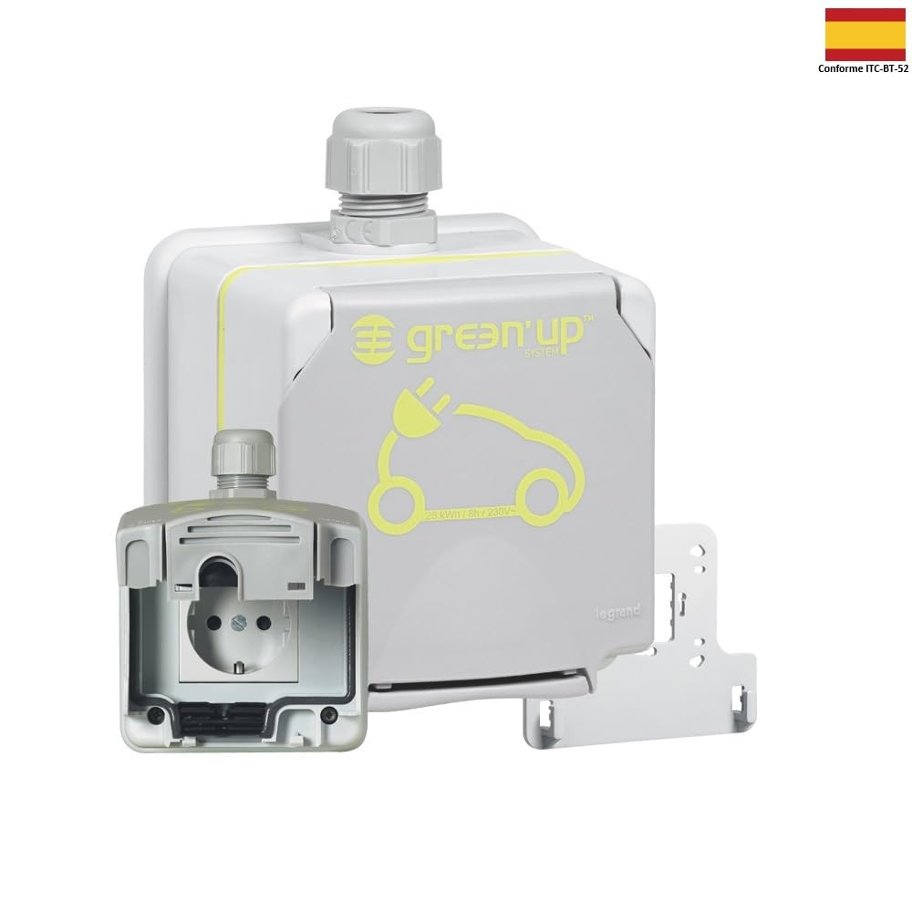 Kit prise électrique pour véhicule électrique 090470 IP66 IK08 230 V 16 A Schuko avec différentiel prêt à installer