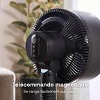 Ventilateur sans fil 2 en 1 sur pied et de table DUOCOOL Smart avec batterie rechargeable 45 h 5 vitesses mode Turbo télécommande et application