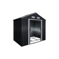 Abri de jardin métal XL avec fondation porte coulissante rangement extérieur 200 x 135 x 190 cm 2 m²
