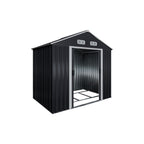 Abri de jardin métal XL avec fondation porte coulissante rangement extérieur 200 x 135 x 190 cm 2 m²