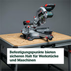 Multifunktionstisch MWB 100, klappbare Werkbank und Montagetisch mit 2 Einhandzwingen, 4 Bankhaken und 2 Eckverbindern